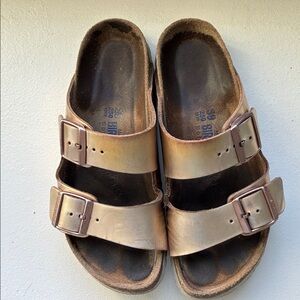 Birkenstock Rose Gold Arizona Sandals